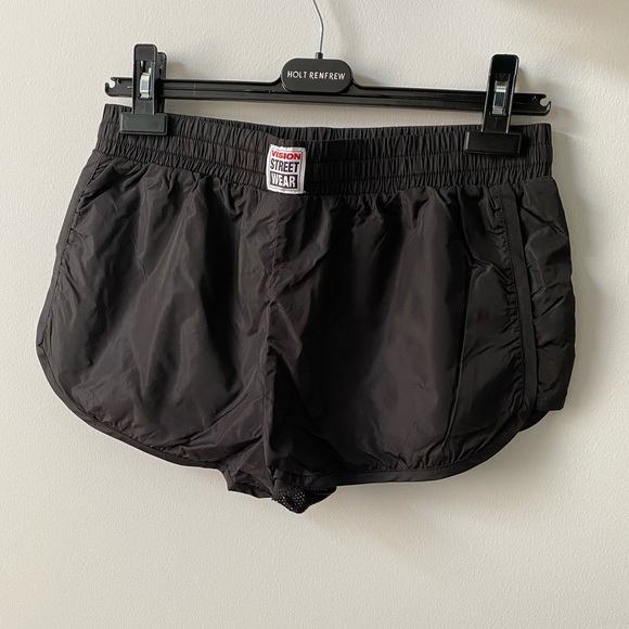 Black Shorts with Graphic Patches - Picture 2 of 4